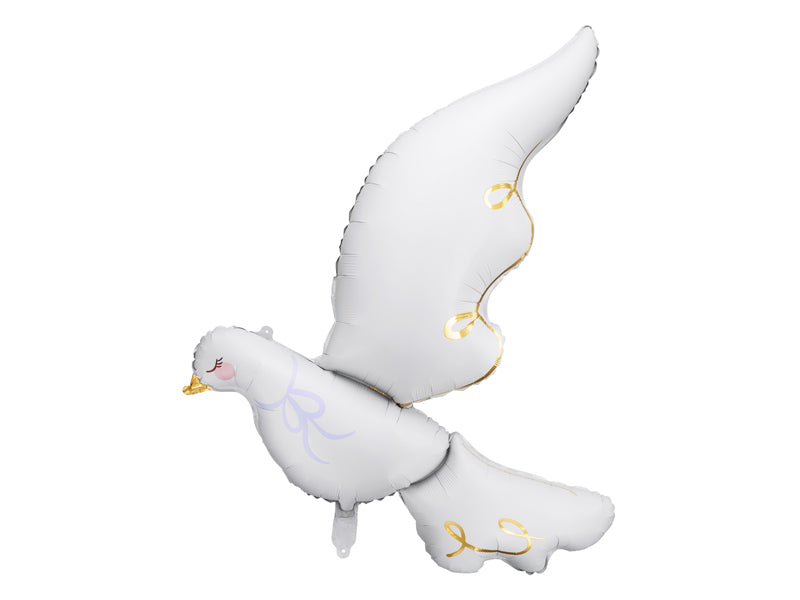 #S07 Foil White Dove 39in Balloon