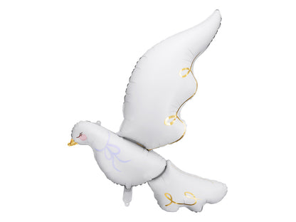#S07 Foil White Dove 39in Balloon
