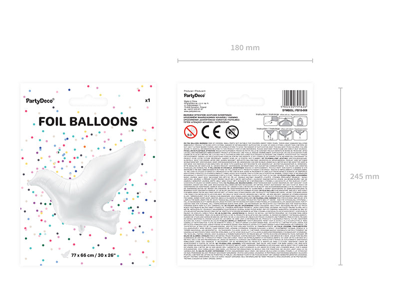 #S06 White Dove 30in Balloon