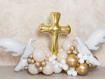 #583 Cross Gold 40in Balloon