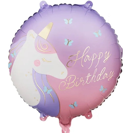#069 Foil Unicorn Birthday 18in Balloon