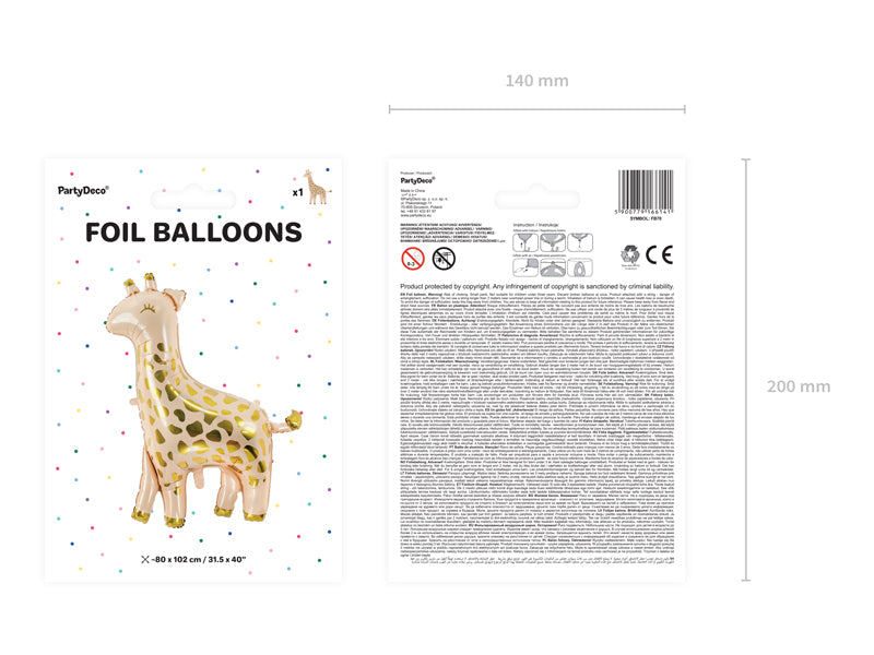 Giraffe Balloon 47in