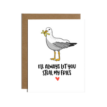 Seagull Steal Fries Love Card