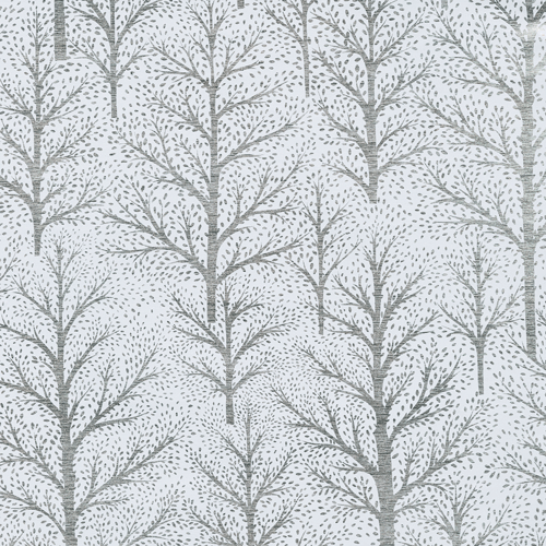 Winter Trees White/silver Foil Roll Gift Wrap 30 Inch X 6ft