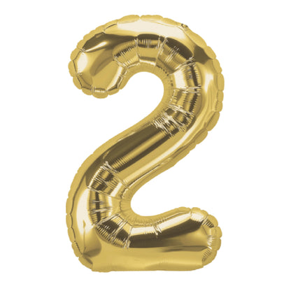 34in Number Balloons: Gold