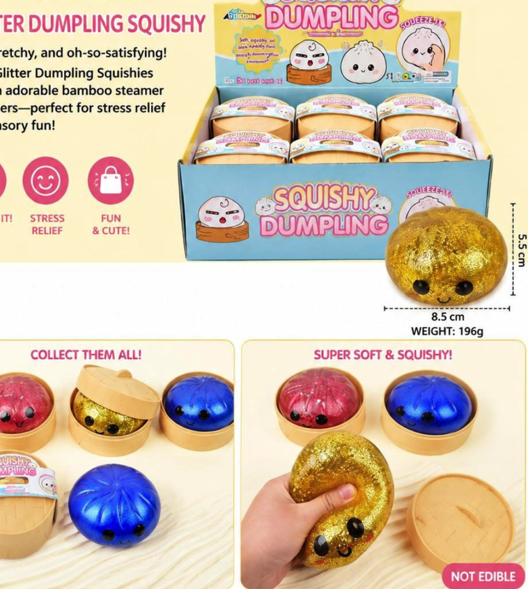 Glitter Squishy Dumpling 4in
