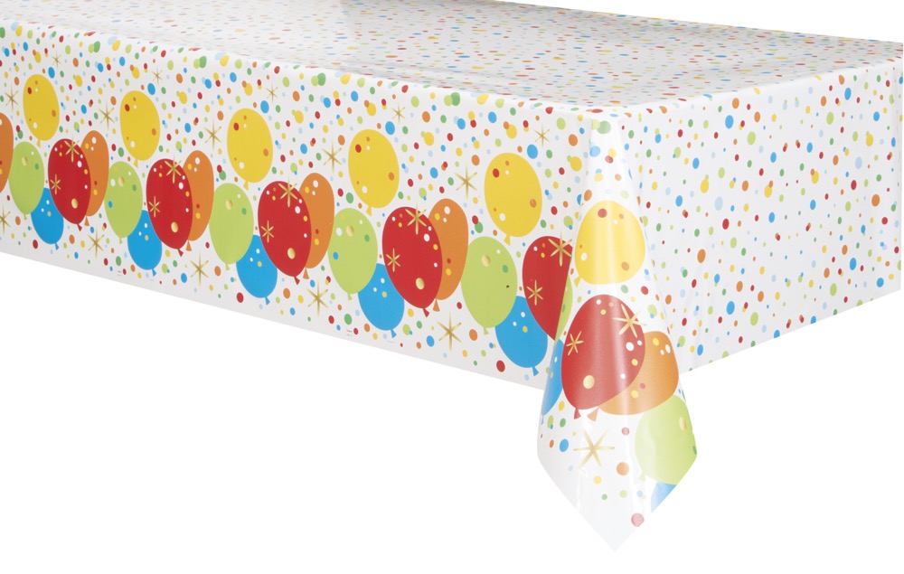 Glitzy Gold Birthday Rectangular Plastic Table Cover 54in x 84in