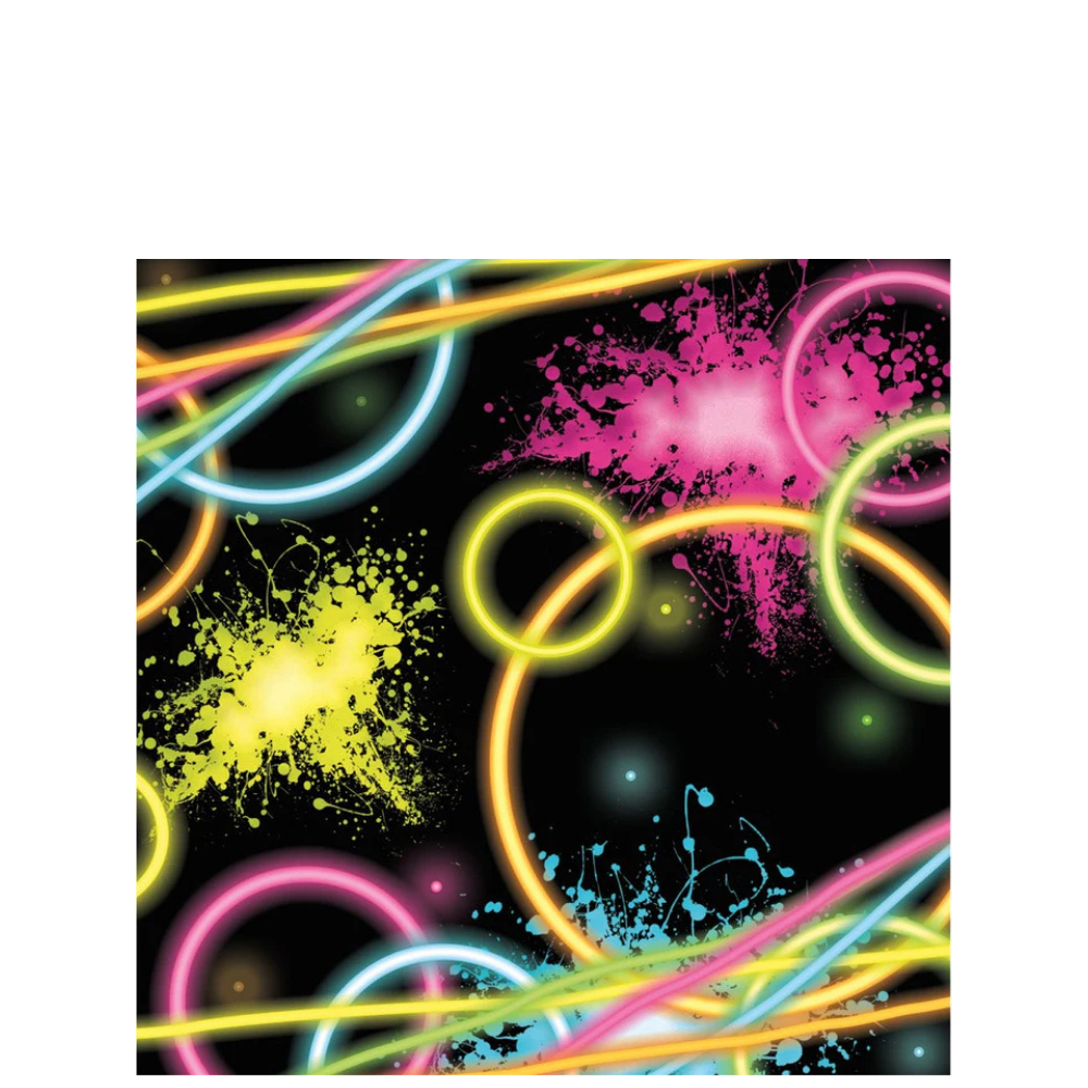Glow Party Beverage Napkins 16ct