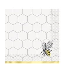 Golden Bumble Bee Lunch Napkins 16ct - Foil Stamping