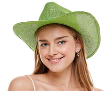 Green Burlap Cowboy Hat