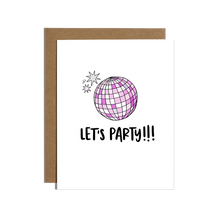 Disco Ball Let's Party Birthday Card
