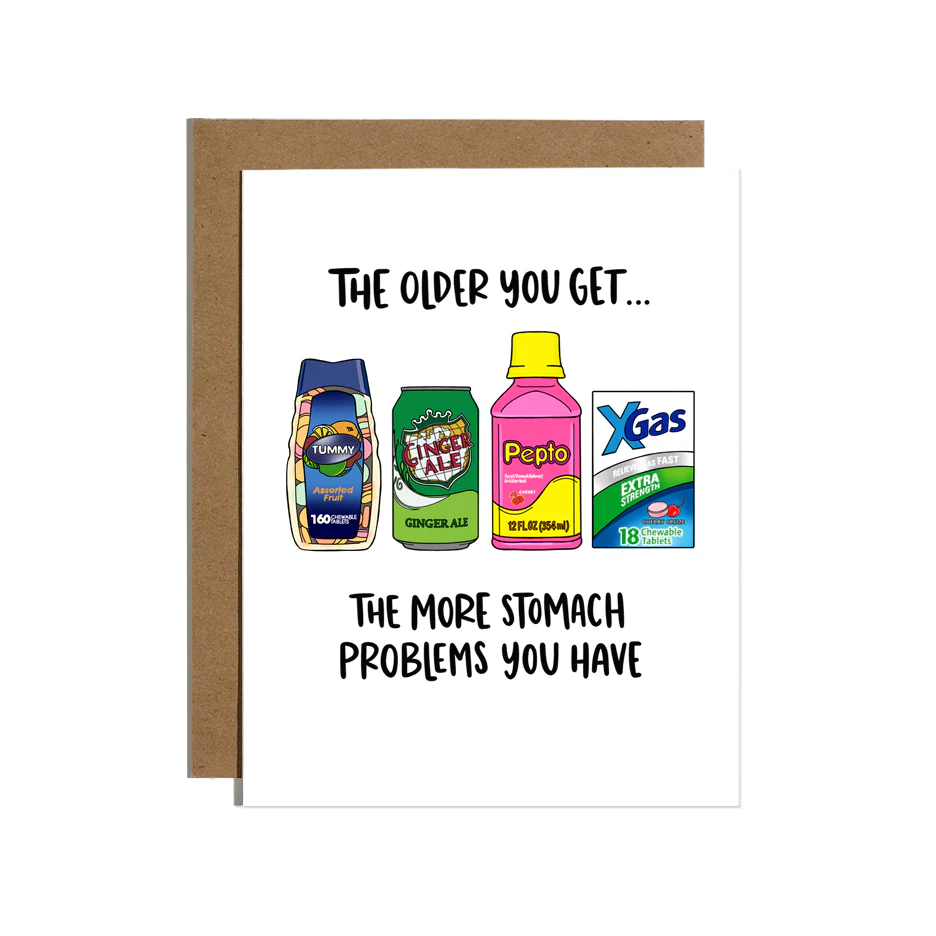Stomach Problems Birthday Card