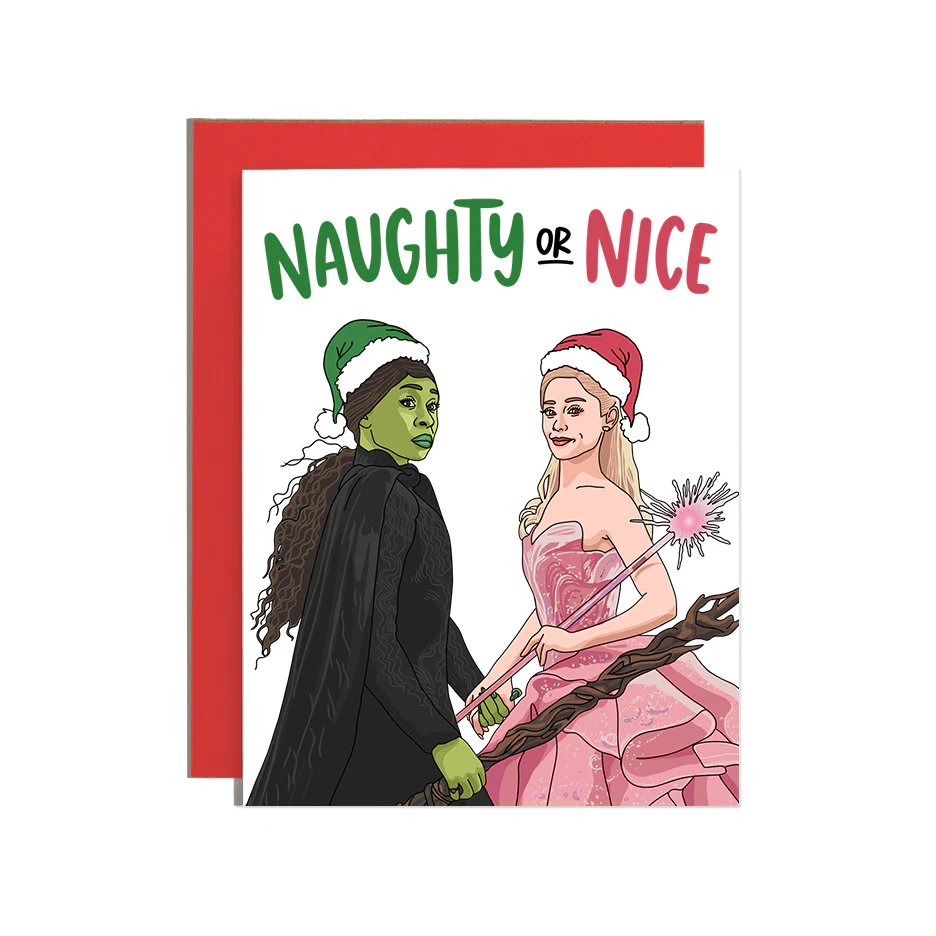 Naughty of Nice Witch Holiday Card