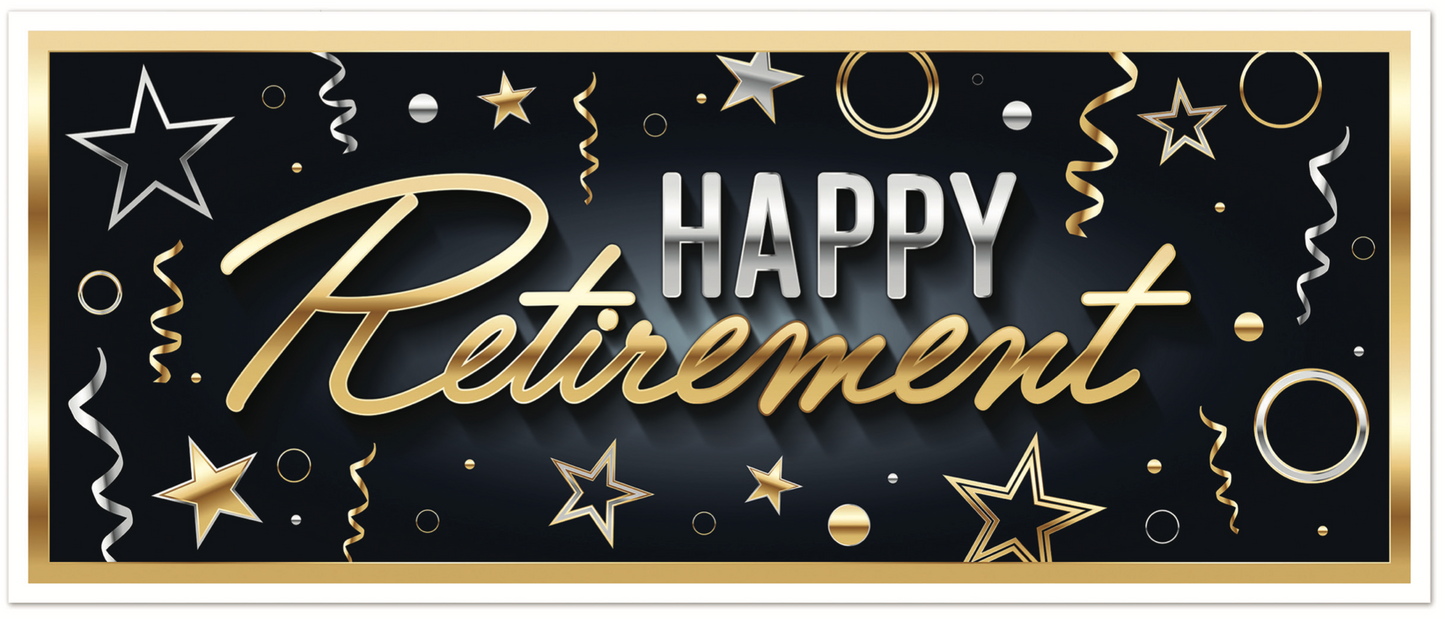 Happy Retirement Oversized Sign Banner
