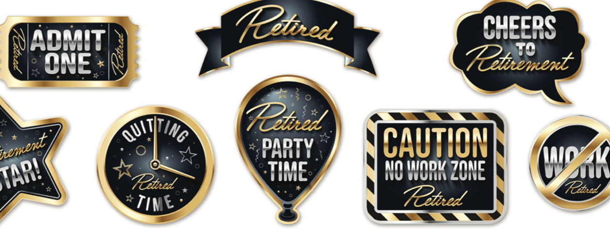 Happy Retirement Photo Fun Signs 10ct
