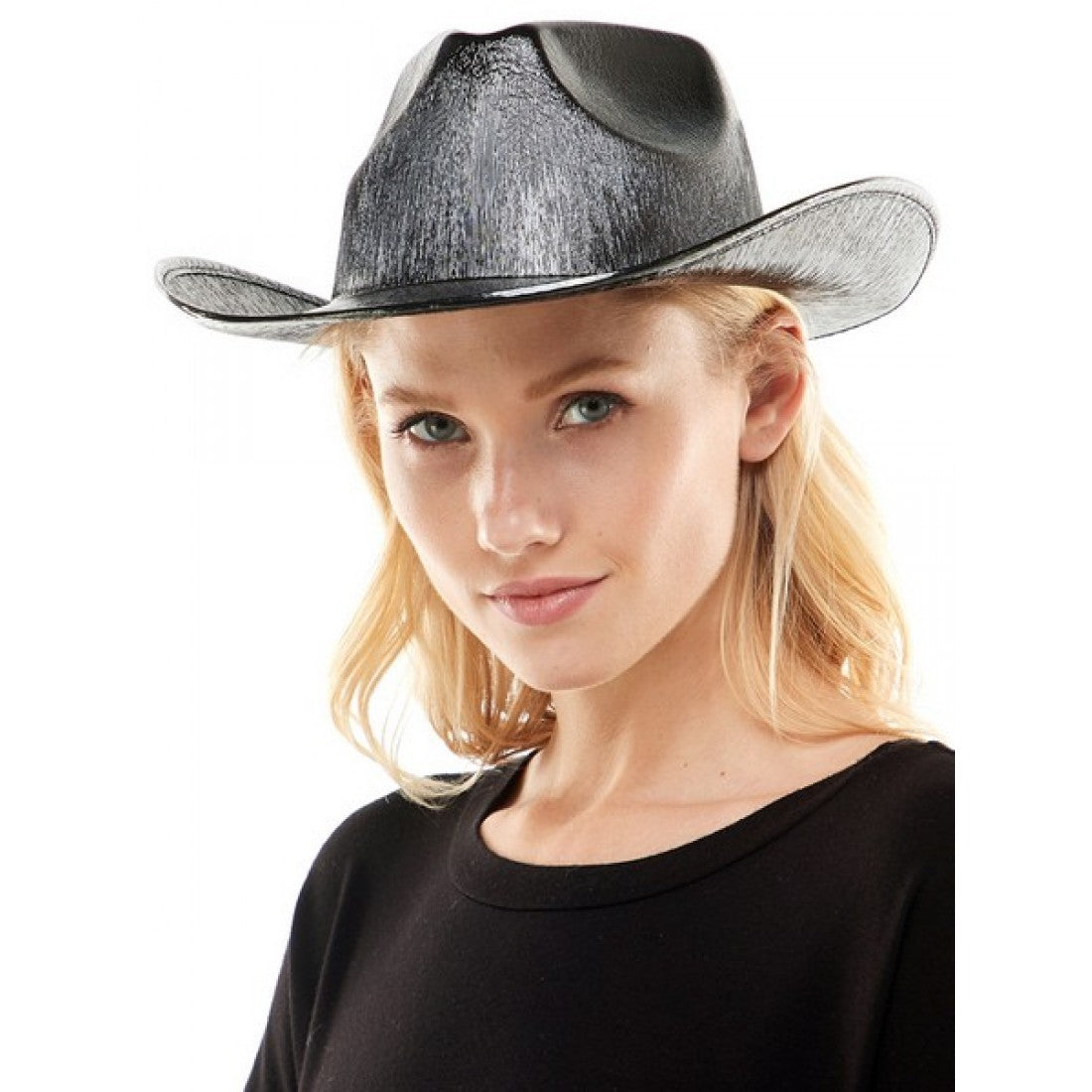 Iridescent Metallic Black Cowboy Hat