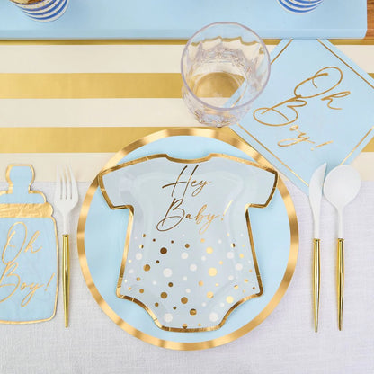 Hey Baby Blue Baby Lunch Napkins 20ct