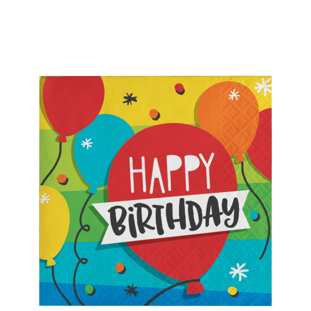 Hoppin' Birthday Cake Beverage Napkins 16ct