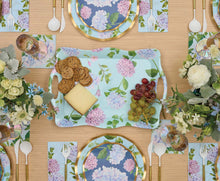 Hydrangeas Melamine Wavy Tray