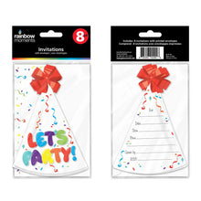 Party Hat Invitations 8ct