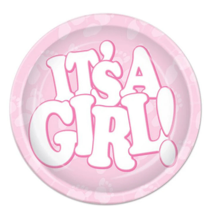 It's A Girl! 9in Dinner Plates 8ct