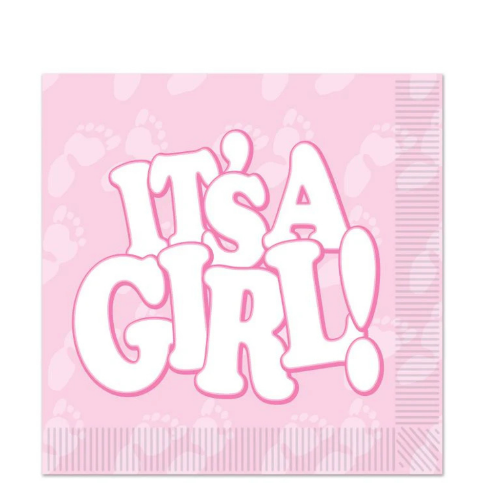 It's A Girl! Lunch Napkins 16ct