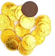 Milk Chocolate Coins 6oz Bag Gold