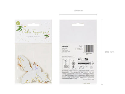 Dove Mix Cupcake Toppers 6ct