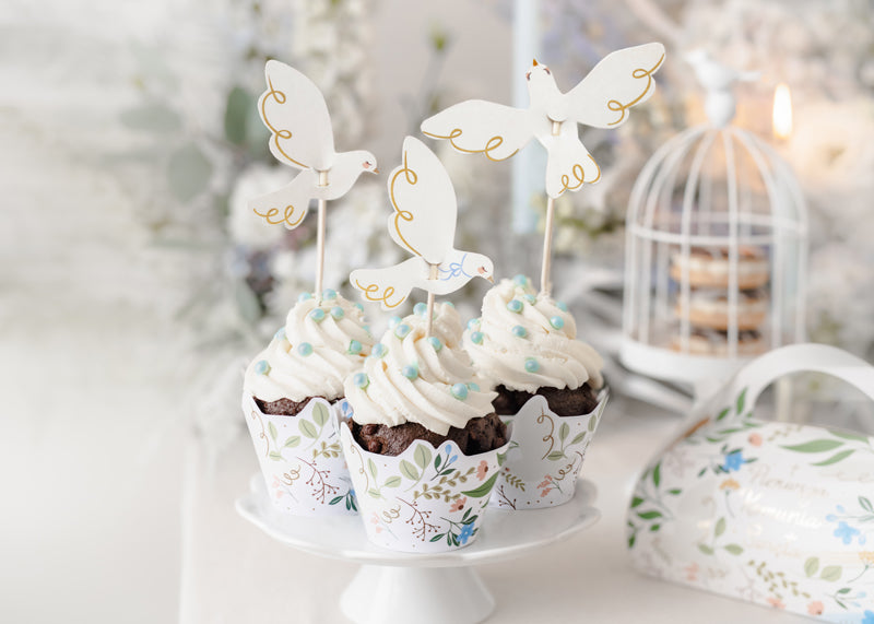 Dove Mix Cupcake Toppers 6ct