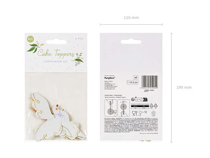 Dove Mix Cupcake Toppers 6ct