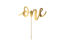 ONE Cake Topper Gold