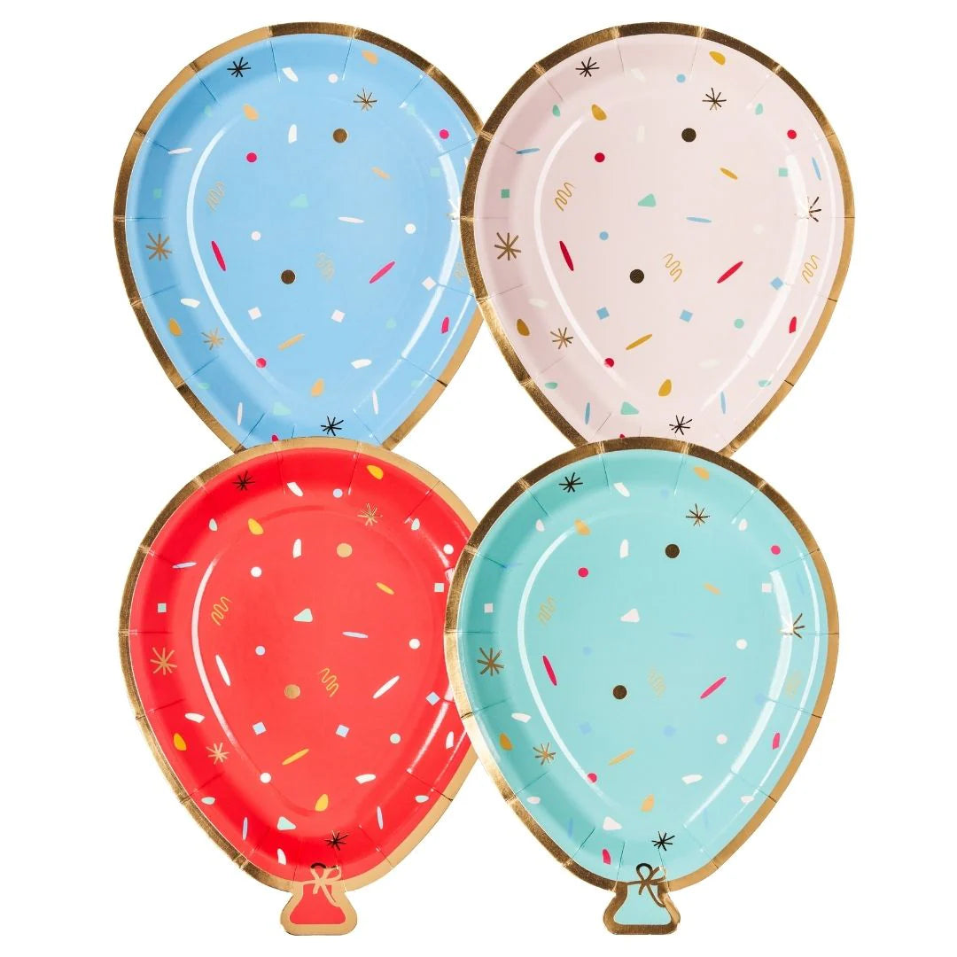 Lets Celebrate Balloon Die Cut Salad/Dessert Plates 8ct