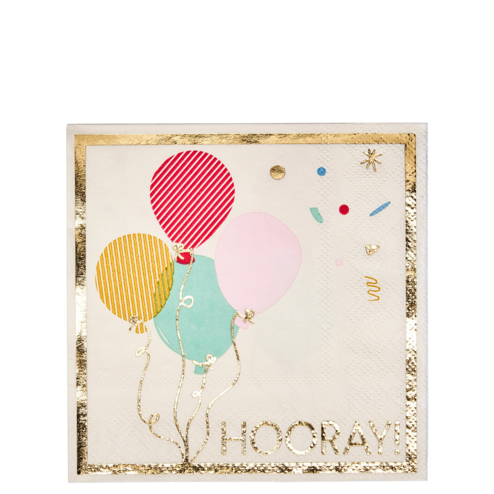 Lets Celebrate Foil Cocktail Napkins