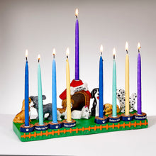 "Dog Lovers" Hand-Painted Resin Menorah