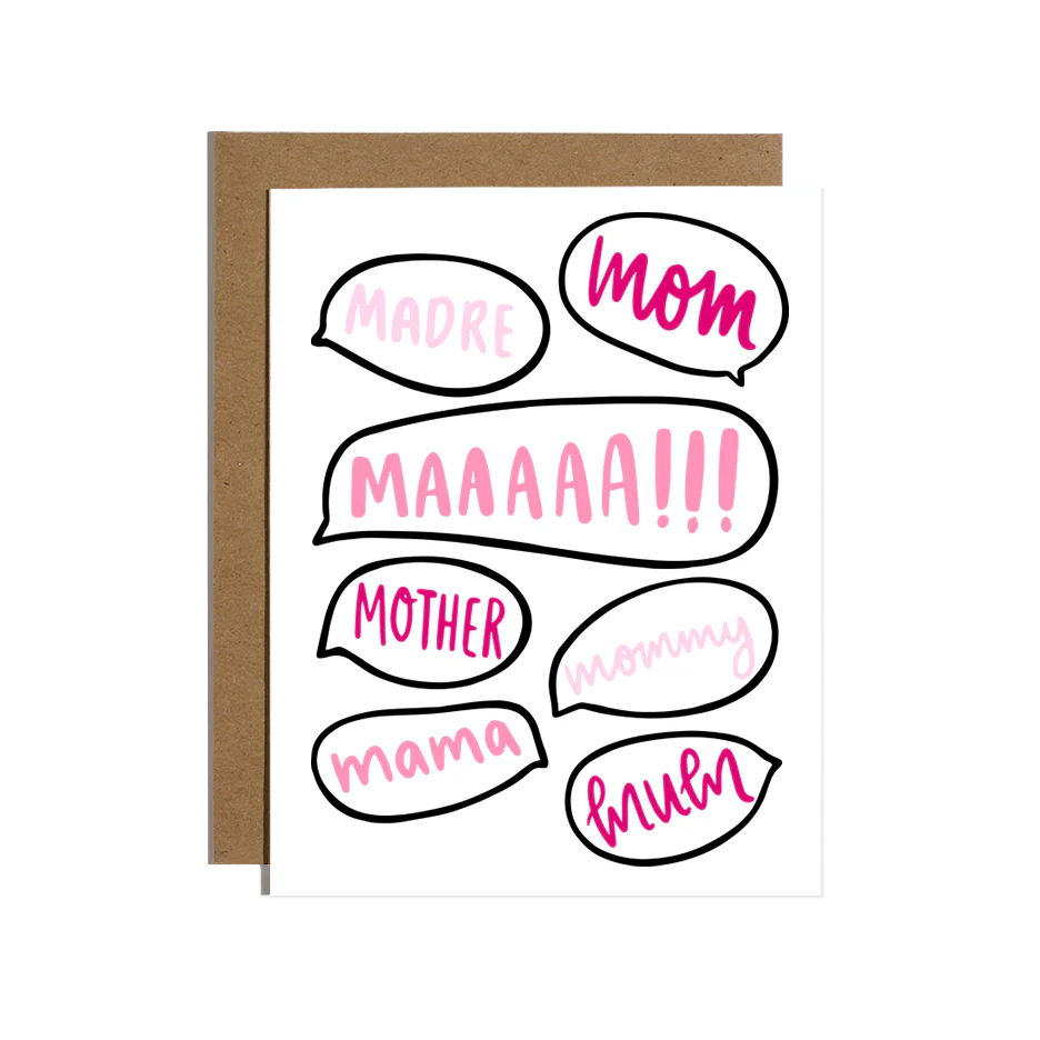 Mom Word Bubbles Card