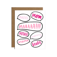 Mom Word Bubbles Card