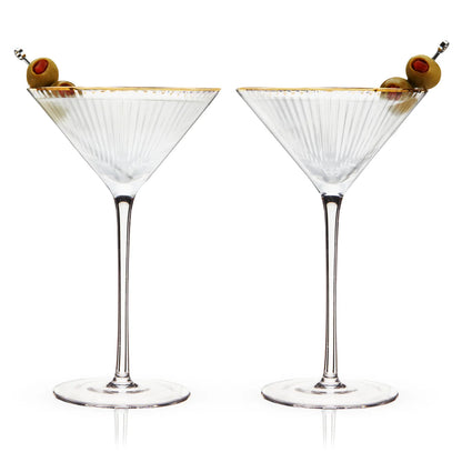 Meridian Crystal Martini Glasses 2ct