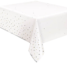 Modern Gold Confetti Rectangular Foil Table Cover 54in x 84in