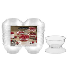8 oz Cups with Lids/Bases Clear 20 ct.