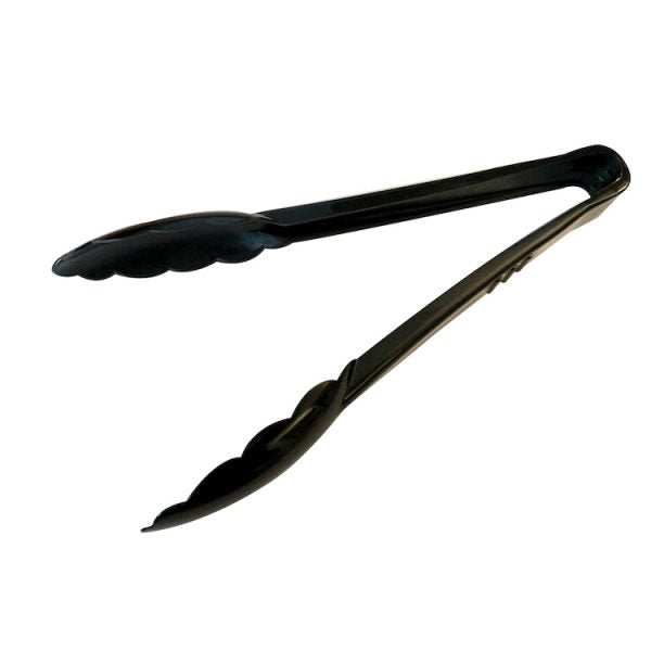 9" Scalloped Edge Tong - Black