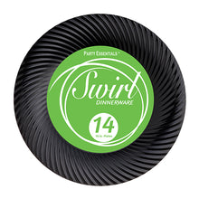 Black Plastic Premium Swirl Plates