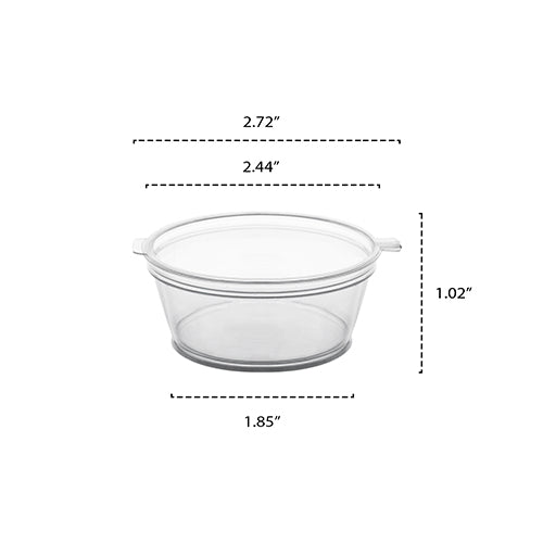 2 oz. Portion Cups w/ Hinged Lids 100ct