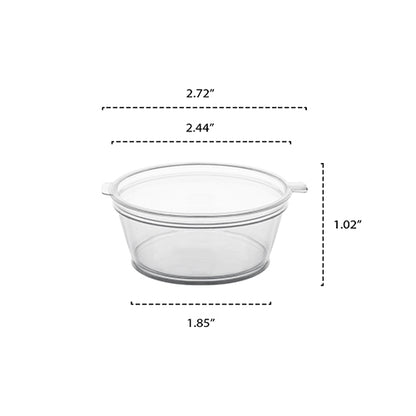 2 oz. Portion Cups w/ Hinged Lids 100ct