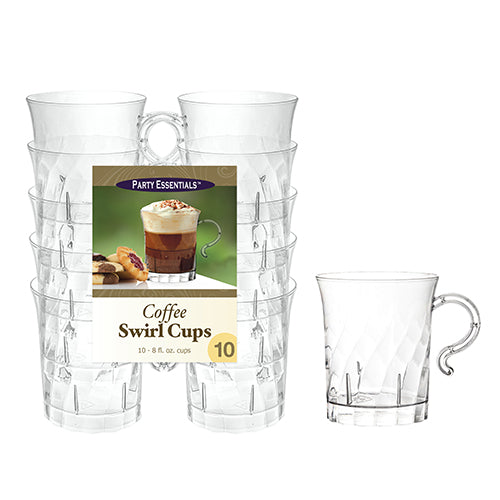 8 oz. Elegance Coffee Cups - Clear 10 Ct.