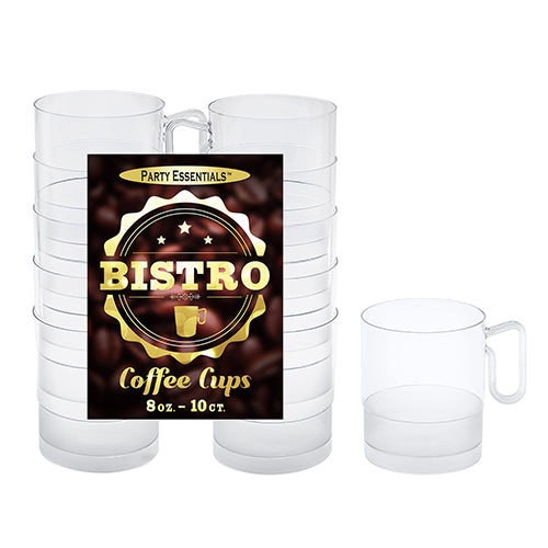 8 oz. Bistro Coffee Cups - Clear 10ct