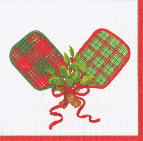 Christmas Pickleball Napkin Box Cocktail
