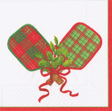 Christmas Pickleball Napkin Box Cocktail 40ct