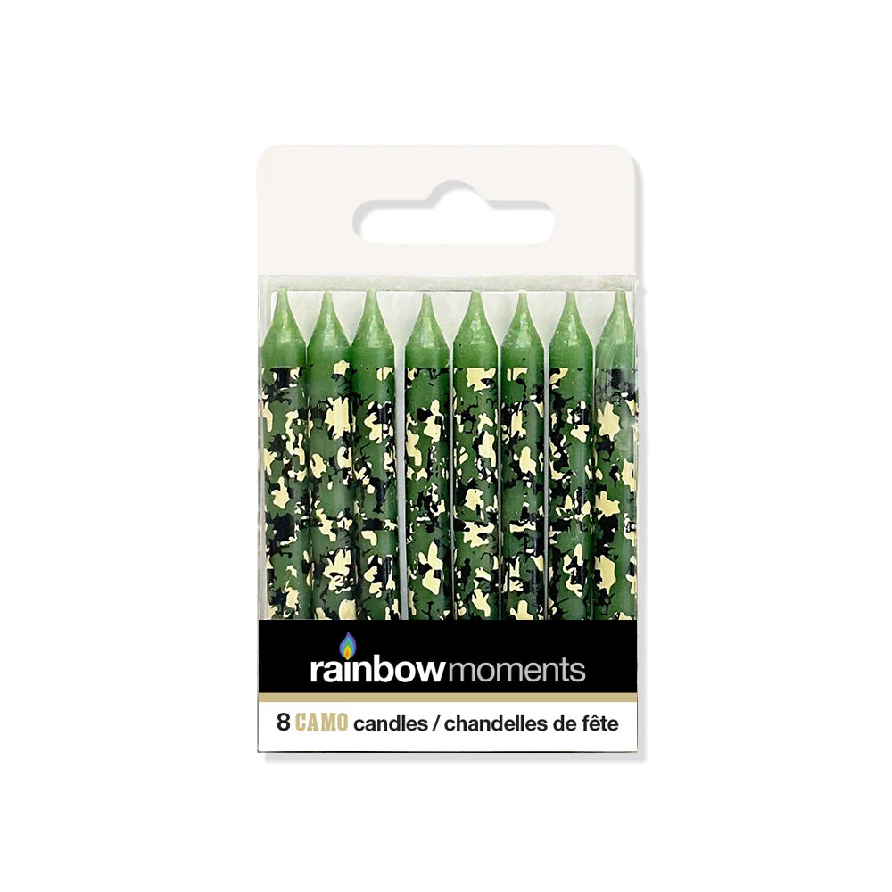 CAMO Printed Candles 8ct