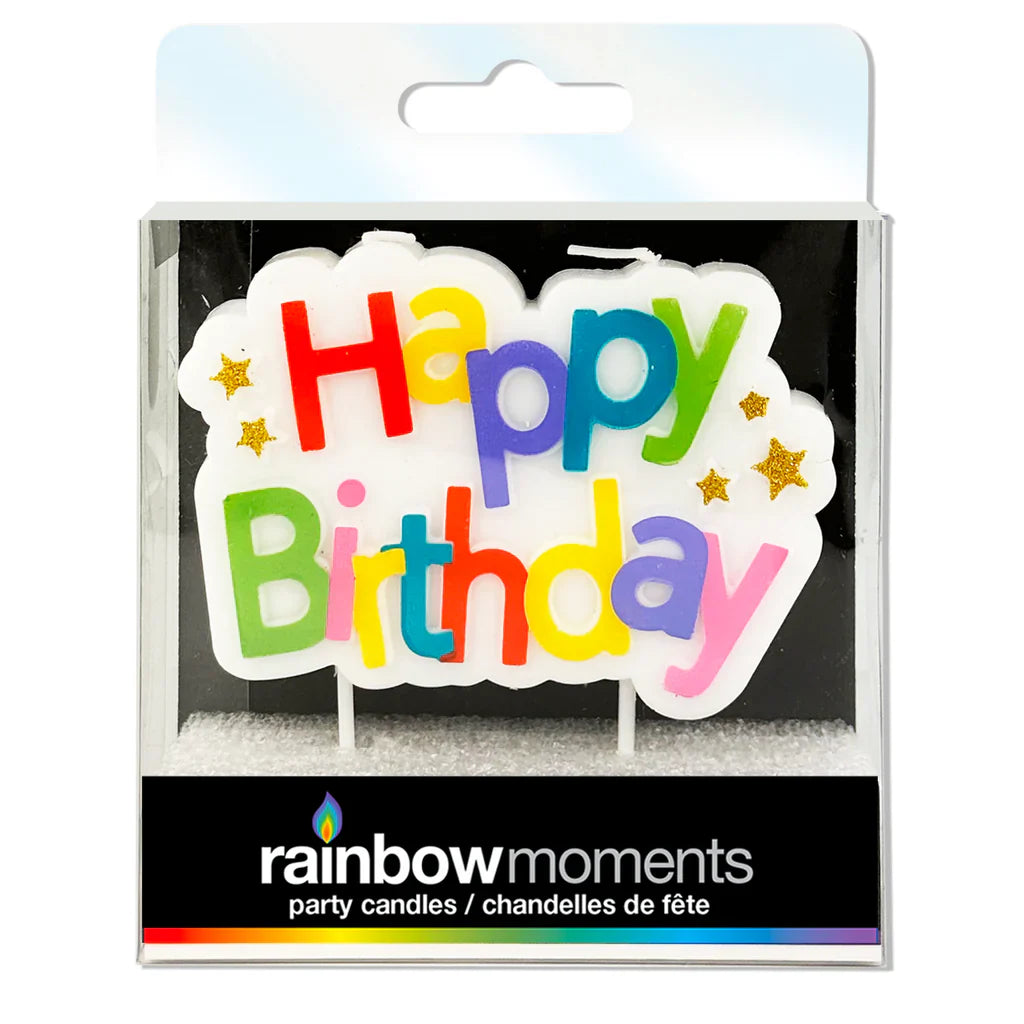 Happy Birthday Shaped Candle