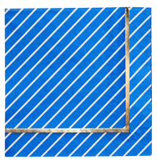 Blue and Gold Cocktail Napkins 20ct